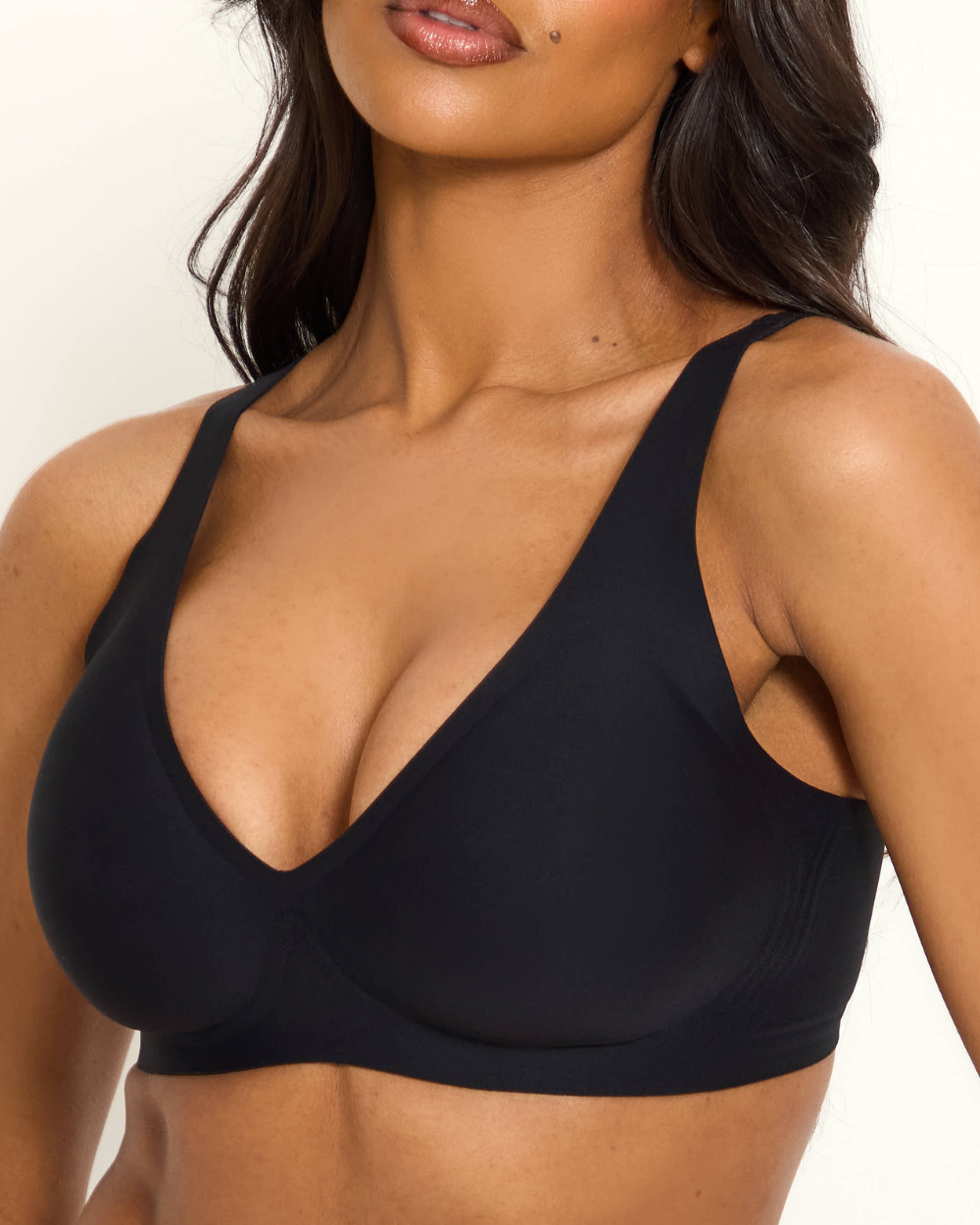 Deep V Push-Up Seamless Wireless Jelly Bra
