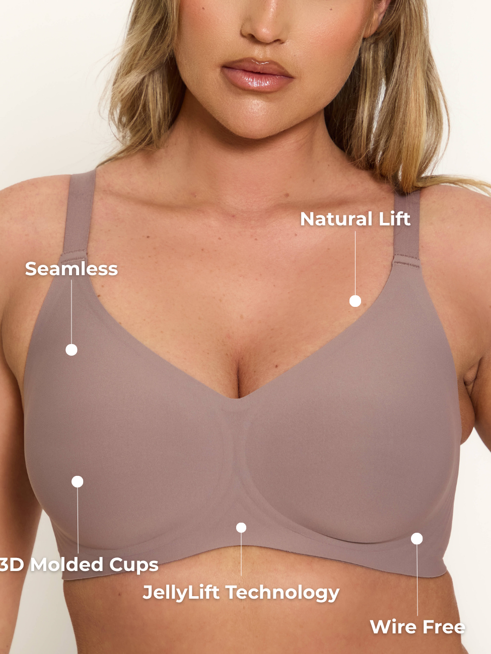 Seamless Everyday Push Up Jelly Bra