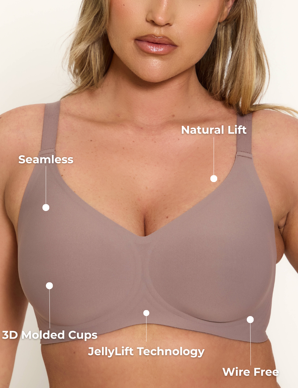 Seamless Everyday Push Up Jelly Bra